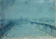 Lesser Ury London in the fog oil